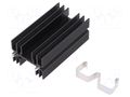 Heatsink: extruded; H; TO218,TO220,TOP3; black; L: 63mm; W: 35mm ALUTRONIC PR31/63/MC