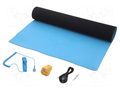Mat: table set; ESD; L: 1.2m; W: 0.6m; Thk: 2mm; blue (bright) STATICTEC PRT-STW424010