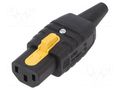 Connector: AC supply; plug; female; 10A; 250VAC; C13 (F); for cable SCHURTER 3-122-073