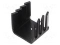 Heatsink: moulded; U; TO220; black; L: 19mm; W: 22mm; H: 19.2mm; 21K/W ALUTRONIC FI355/19/SE