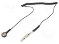 Connection cable; ESD,coiled; black; 1MΩ; 1.8m STATICTEC PRT-STW1320