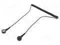 Connection cable; ESD,coiled; black; 1MΩ; 1.8m STATICTEC PRT-STW1330