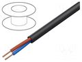 Wire; H03VV-F,OMY; 2x1.5mm2; round; stranded; Cu; PVC; black; 300V MANEX H03VV-F/2X1.50BK