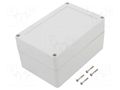 Enclosure: multipurpose; X: 100mm; Y: 150mm; Z: 75mm; ZP; light grey KRADEX ZP15010075JH-PC