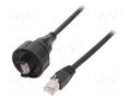 Patch cord; RJ45 Buccaneer plug,RJ45 plug; 3m; IP68 BULGIN PX0837/3M00