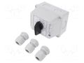 Switch: star-delta cam switch; Stabl.pos: 3; 25A; 0-Y-Δ; Poles: 3 SPAMEL LK25R-4-831-OB2