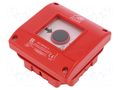 Safety switch: fire warning hand switch; OP1; NC + NO; IP65; ABS SPAMEL OP1-W02-B-11