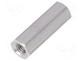 Screwed spacer sleeve; 25mm; Int.thread: M5; hexagonal; aluminium DREMEC TFF-M5X25/DR138