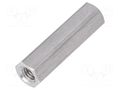 Screwed spacer sleeve; 30mm; Int.thread: M5; hexagonal; aluminium DREMEC TFF-M5X30/DR138