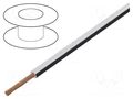 Wire; FLRY-B; 1x0.5mm2; stranded; Cu; PVC; white-black; 60V; 100m BQ CABLE FLRY-B0.50-WH/BK
