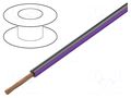 Wire; FLRY-B; 1x0.75mm2; stranded; Cu; PVC; black-violet; 60V BQ CABLE FLRY-B0.75-BK/VI/1