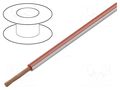 Wire; FLRY-B; 1x1mm2; stranded; Cu; PVC; red-white; 60V; 100m BQ CABLE FLRY-B1.00-RD/WH