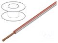 Wire; FLRY-B; 1x0.75mm2; stranded; Cu; PVC; red-white; 60V; 100m BQ CABLE FLRY-B0.75-RD/WH