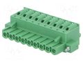 Pluggable terminal block; 5.08mm; ways: 9; straight; plug; female PHOENIX CONTACT FKC2.5/9-STF-5.08