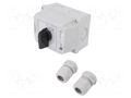 Switch: cam switch; Stabl.pos: 2; 25A; 0-1; flush mounting; Poles: 3 SPAMEL LK25R-2-8211-OB2