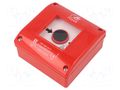Safety switch: fire warning hand switch; OP1; NC + NO; IP65; ABS SPAMEL OP1-W01-B-11