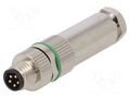Connector: M8; male; PIN: 5; 3A; 30V; IP65,IP67; straight; for cable DEGSON ELECTRONICS SM8-CVC-B5M-1B10