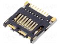 Connector: for cards; microSD; SMT; on PCBs; gold-plated; PIN: 8 HIROSE DM3CS-SF/C