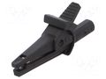 Crocodile clip; 10A; 600VDC; black; Grip capac: max.6mm ELECTRO-PJP PJP5002-IEC-D4-N