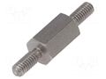 Screwed spacer sleeve; 8mm; Ext.thread: M2,5; hexagonal DREMEC TMM-M2.5X8/DR442
