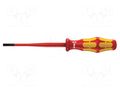 Screwdriver; insulated,slim; slot; 4x0.8mm; Blade length: 100mm WERA WERA.05020129001