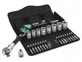 Wrench-set; socket spanner; Mounting: 3/8"; Zyklop WERA WERA.05004046001