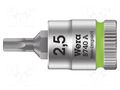 Socket; Hex Plus key,socket spanner; HEX 2.5mm; 1/4"; Zyklop WERA WERA.05003331001