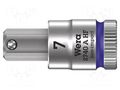 Socket; Hex Plus key,socket spanner; HEX 7mm; 1/4"; Zyklop WERA WERA.05003341001