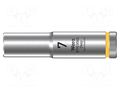 Socket; 6-angles,socket spanner; HEX 7mm; 1/4"; 8790 HMA Deep WERA WERA.05004504001