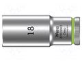 Socket; 6-angles,socket spanner; HEX 18mm; 3/8"; 8790 HMB Deep WERA WERA.05004540001