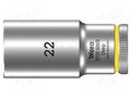 Socket; 6-angles,socket spanner; HEX 22mm; 3/8"; 8790 HMB Deep WERA WERA.05004544001