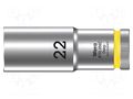 Socket; 6-angles,socket spanner; HEX 22mm; 1/2"; 8790 HMC Deep WERA WERA.05004562001