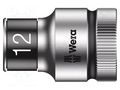 Socket; 6-angles,socket spanner; HEX 12mm; 1/2"; Zyklop WERA WERA.05003732001