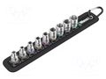 Wrench-set; 6-angles,socket spanner; 1/4"; 9pcs. WERA WERA.BELT/A4