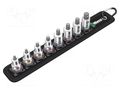 Wrenches set; hex key,socket bits; Mounting: 3/8"; 35mm WERA WERA.BELT/B2