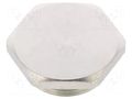 Stopper; M25; 1.5; IP68; brass; Plating: nickel; V-NE-Ms; Seal: FKM HUMMEL HUMMEL-1157250050