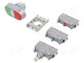 Switch: double; 22mm; Stabl.pos: 1; NC + NO; green/red; LED; 230V SPAMEL SP22-2KL11230LEDZC