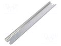DIN rail; steel; zinc; L: 266mm; W: 35mm; TS35 FIBOX EKIV27