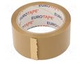 Packing tapes; L: 60m; Width: 48mm; brown; synthetic caoutchouc EUROTAPE DALPO-48/66Y/BR