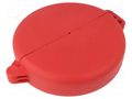 Gate valve lockout; polypropylene; red; 63.5÷165.1mm PANDUIT PSL-V6A