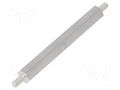 Screwed spacer sleeve; 50mm; Ext.thread: M3; hexagonal; aluminium DREMEC TMM-M3X50/DR435
