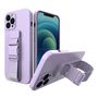 Rope case Gel case with a chain lanyard bag lanyard iPhone 12 Pro Max purple, Hurtel 5907769329098 5907769329098
