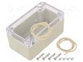 Enclosure: multipurpose; X: 65mm; Y: 115mm; Z: 55mm; Ritec; ABS; beige HAMMOND HM-RZ0308C