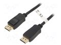 Cable; DisplayPort plug,both sides; PVC; 3D,4K,UHD 2160p; 3m GOOBAY GOOBAY-49960