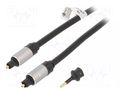 Cable; Toslink plug,both sides; 3m; Plating: gold-plated; black GOOBAY GOOBAY-PLUS-77137