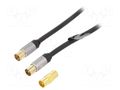 Cable; 5m; coaxial 9.5mm socket,coaxial 9.5mm plug; PVC; black GOOBAY GOOBAY-PLUS-78355