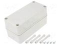 Enclosure: multipurpose; X: 80mm; Y: 170mm; Z: 85mm; PICCOLO; grey FIBOX PCD85G