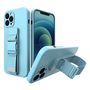 Rope case gel case with a lanyard chain bag lanyard Samsung Galaxy A12 blue, Hurtel 5907769330537 5907769330537