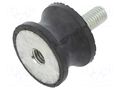 Vibration damper; M8; Ø: 30mm; rubber; L: 20mm; Thread len: 23mm ELESA+GANTER DVC2-433806