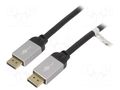 Cable; DisplayPort plug,both sides; PVC; DisplayPort 1.2; Len: 3m Goobay GOOBAY-PLUS-72188